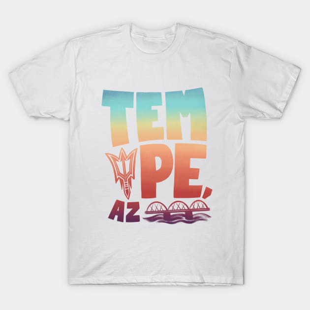 Tempe Rainbow Font T-Shirt by DreamBox